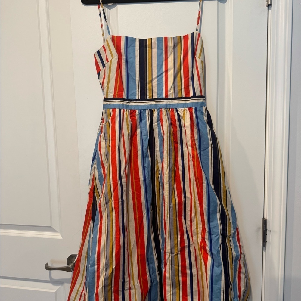 NWT ASTR the label Womens Shannon Casual Stripe Fit & Flare Cotton Dress Large - Picture 4 of 7